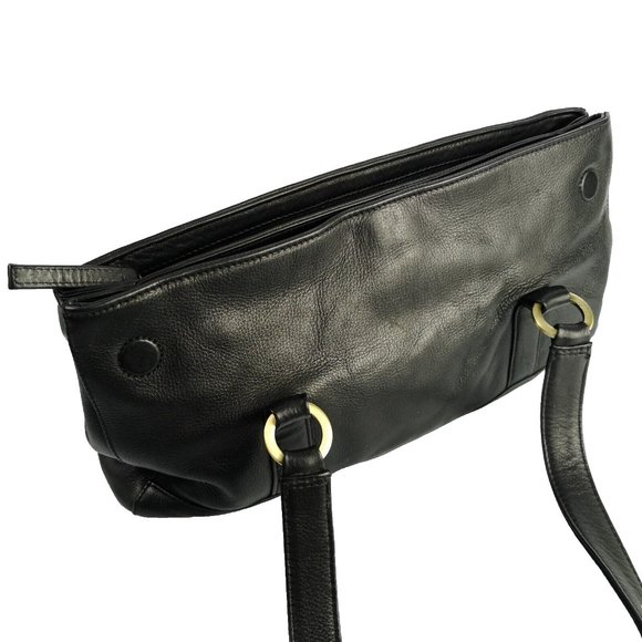 Derek Alexander Super Soft Black Leather Handbag Shoulder Bag 14"x8" Excellent - Picture 10 of 16